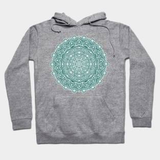 BLUISH GREEN MANDALA Hoodie